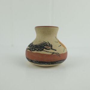 Betty Selby Pottery Hand Painted Small Southwestern Vase 1.75" High